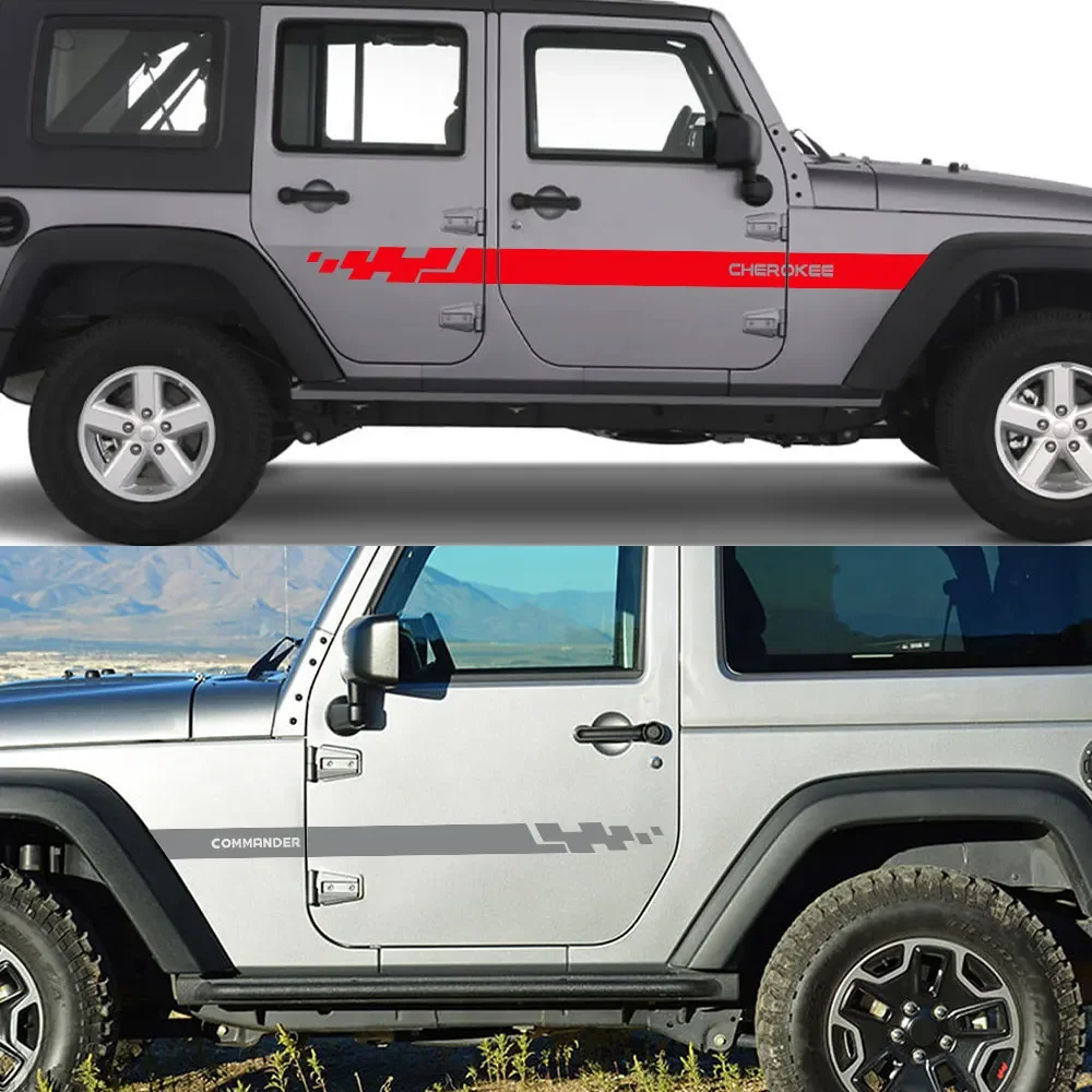 2 шт. автомобильные виниловые наклейки для Jeep Renegade Wrangler JK JL Cherokee Patriot Trail Hawk Compass