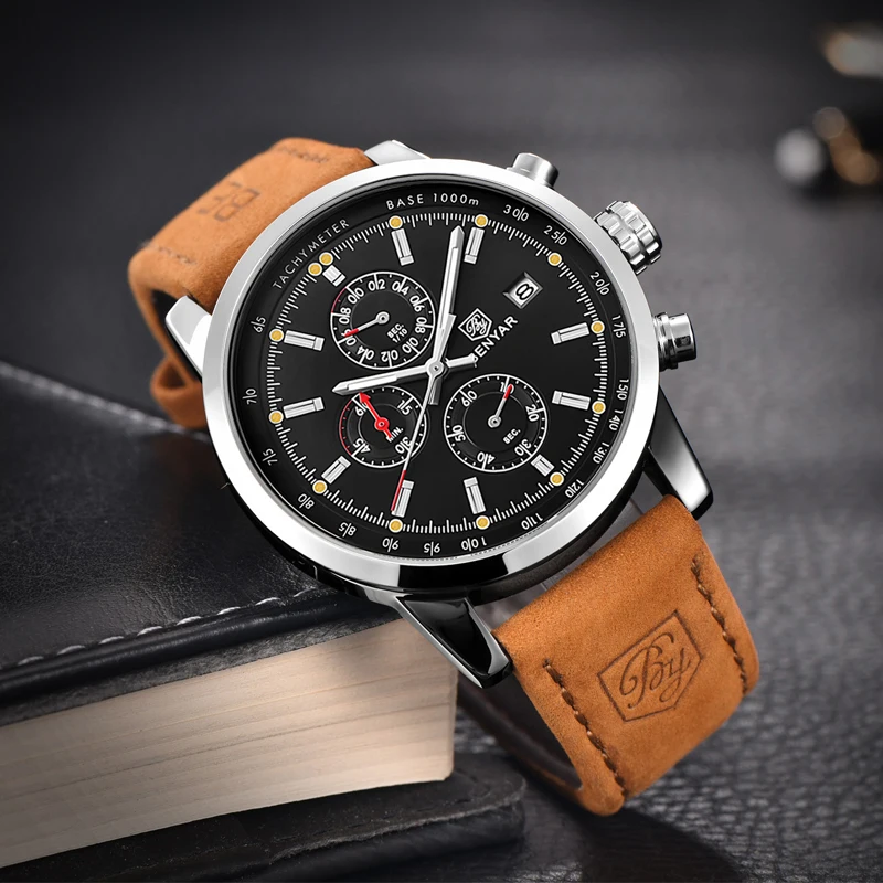 

2021 Benyar Design Men's Stainless Steel Automatic Mechanical Watch Men's Waterproof Sport Clock Relogio Masculino Reloj Hombre