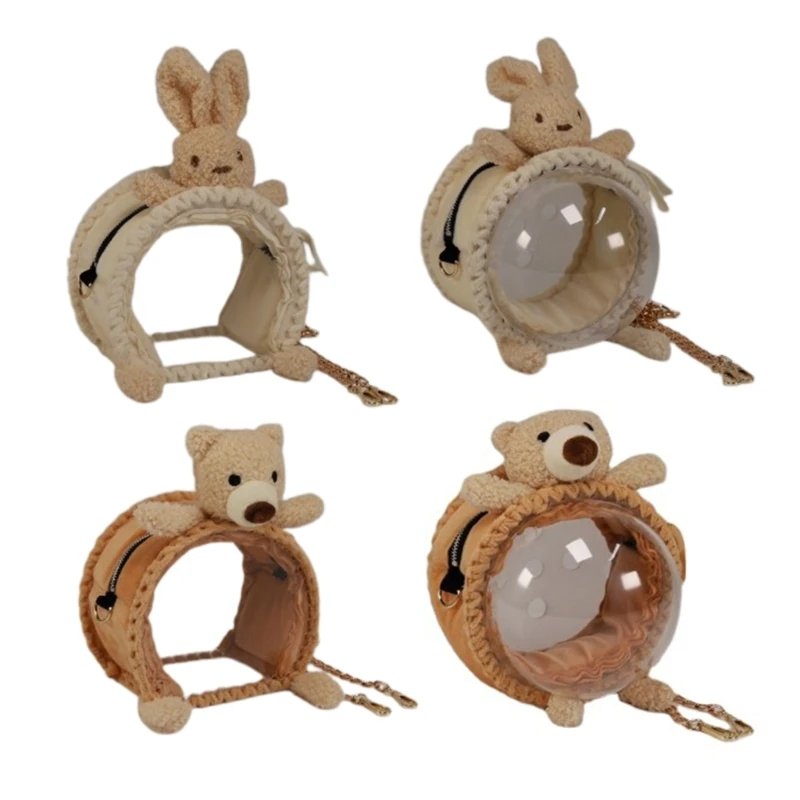 

2023 New Bird Carriers Hamsters Travel Bag Transparent Design Good Ventilation Easy Clean for Squirrels Mini Hedgehogs Chipmunk