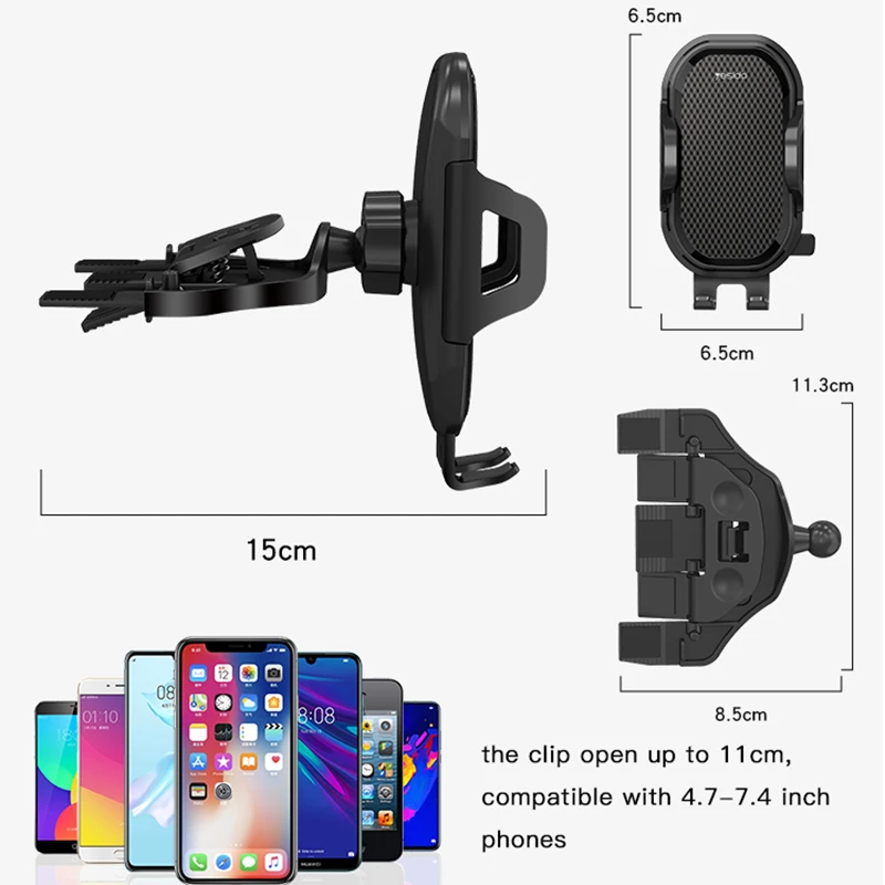 Yesido CD Car Phone Holder for Car Air Vent / CD Slot Mount car Phone Holder Stand CD Slot Car Phone Holder for iPhone Samsung