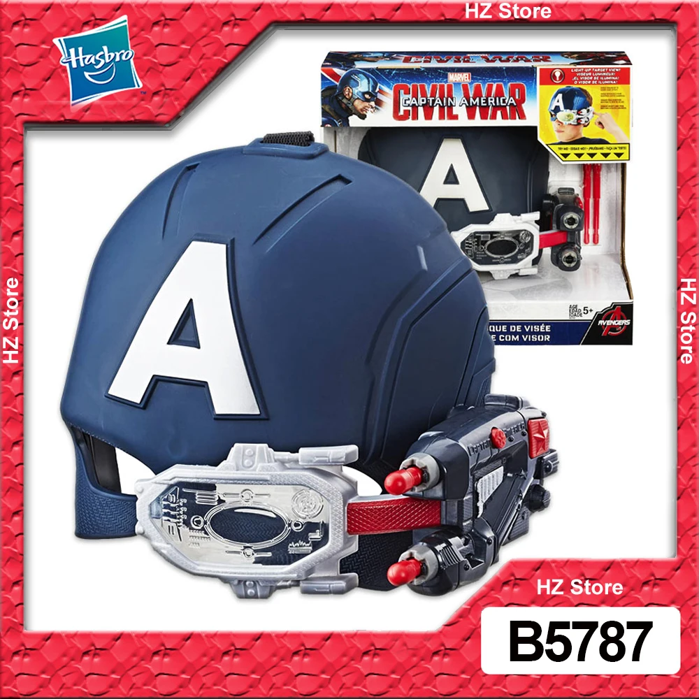 

Hasbro Мстители Капитан Америка Невидимый шлем с пулей Запуск Косплей Маска игрушки для детей подарок на день рождения B5787