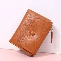 tri fold short womens wallet female purses zipper coin purse card holder wallets female pu leather clutch money bag wallet