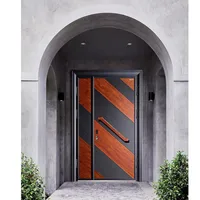 Exterior Security Entry Front Door Design Apartment External Decorative Armored Doors for Home Cast Aluminum Entry Door