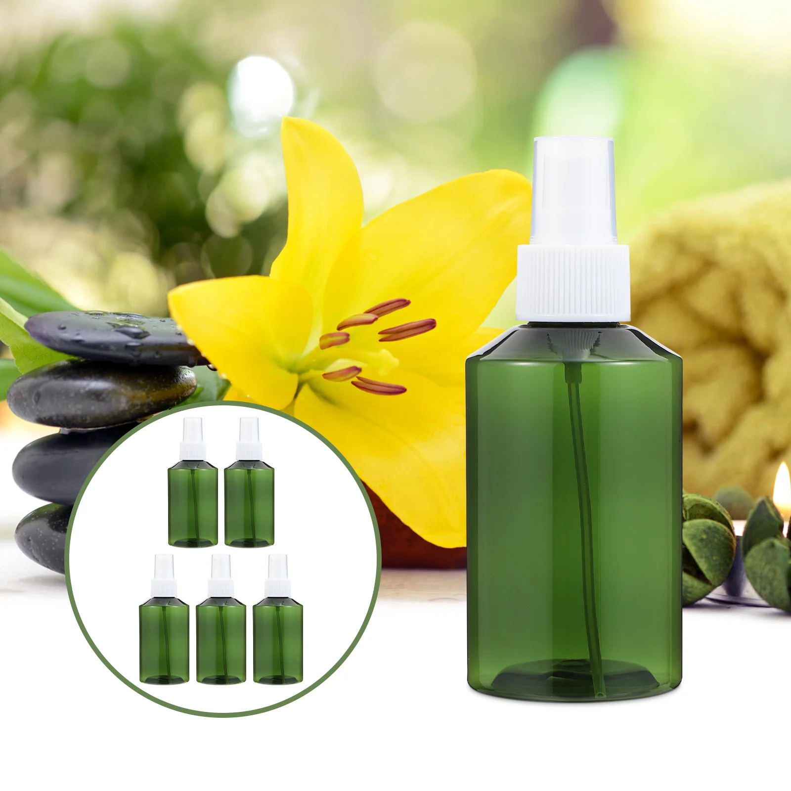 

5pcs Practical Plastic Bottles Travel Dispenser Bottles Empty Spray Bottles