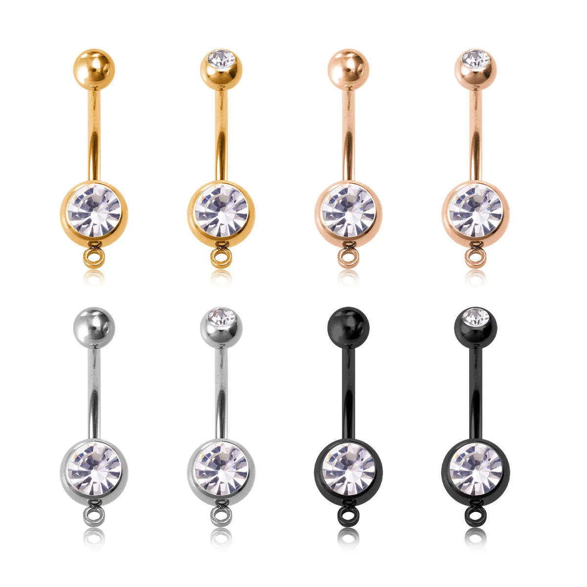 Кольцо для пупка из нержавеющей стали аксессуары сделай сам кулон двойная