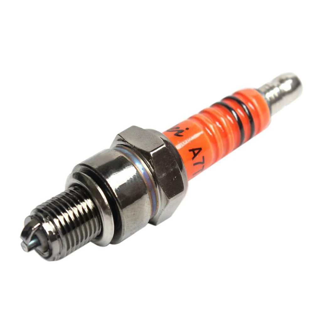 

Color Random Motorcycle Scooter 3-electrode Spark Plugs Replacement 10mm Thread Diameter Sparkplugs Motorbike Repair Maintenance