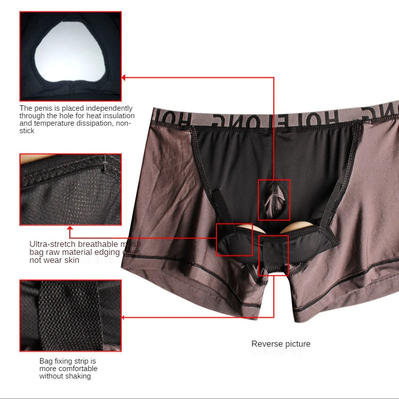 Men's scrotal support belt functional underwear spermatic vein testicle lifting bullet scrotal drag separation quadrangle pants