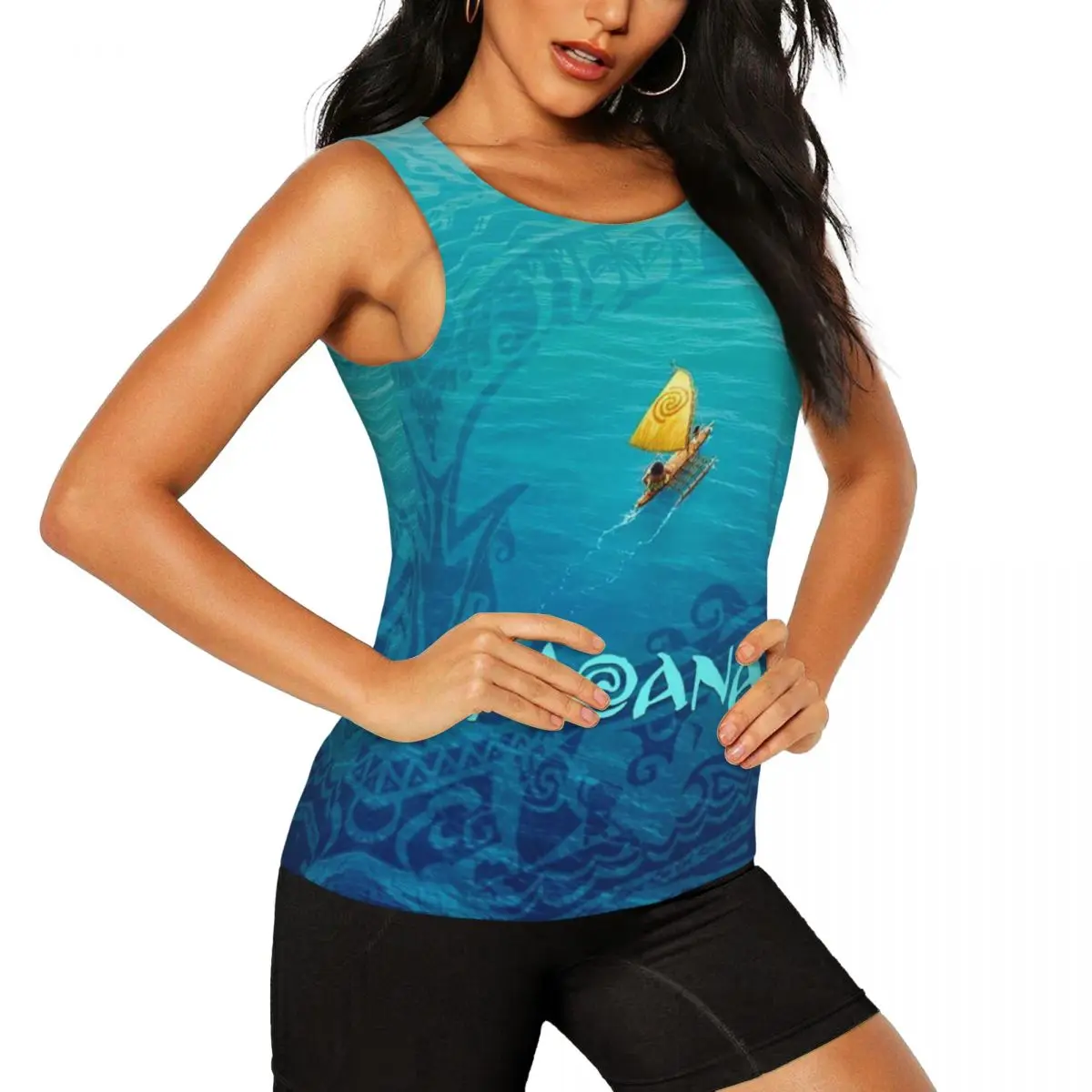 Футболка для йоги Moana на заказ женские майки спортивного зала