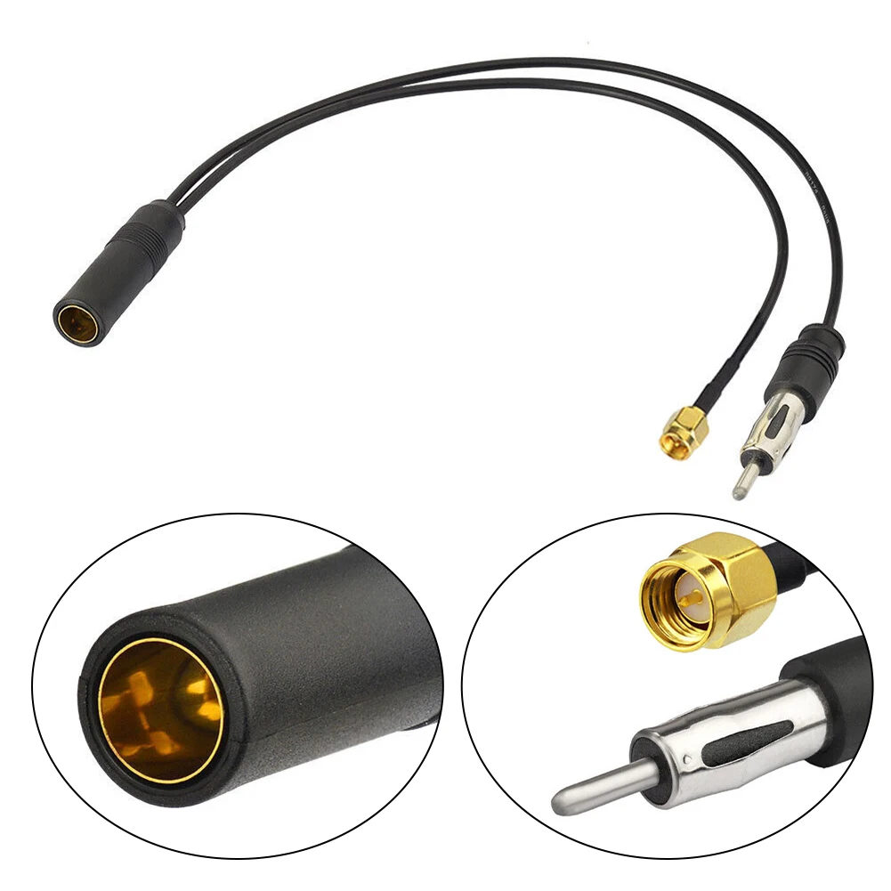 

Dab FM/AM Car Radio Vehicle Active Plug Accessories Aerial Wireless SMB Cable Splitter DIN Antenna Converter Adapter