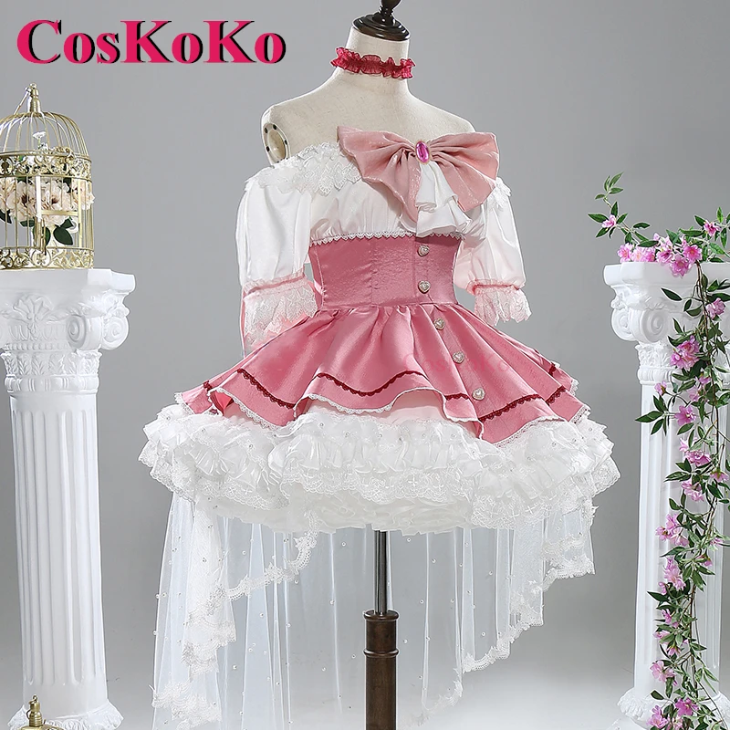 CosKoKo Kaname Madoka Косплей Аниме Puella Magi Magica Костюм Palgantong Милое великолепное