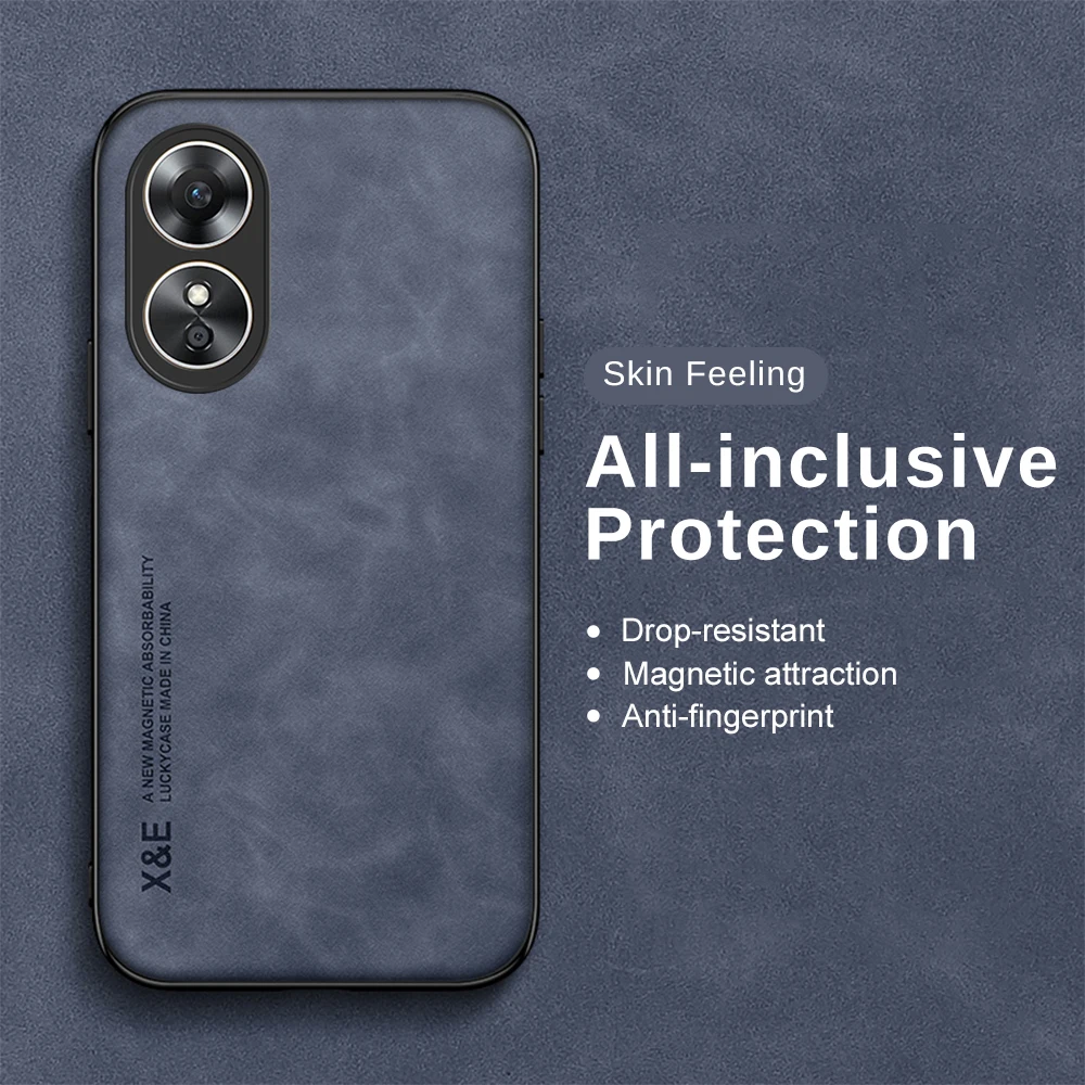 Матовый чехол из овечьей кожи на магнитной застежке для Oppo A17 A 17 4G 2022 17A CPH2477 6 56 &quot