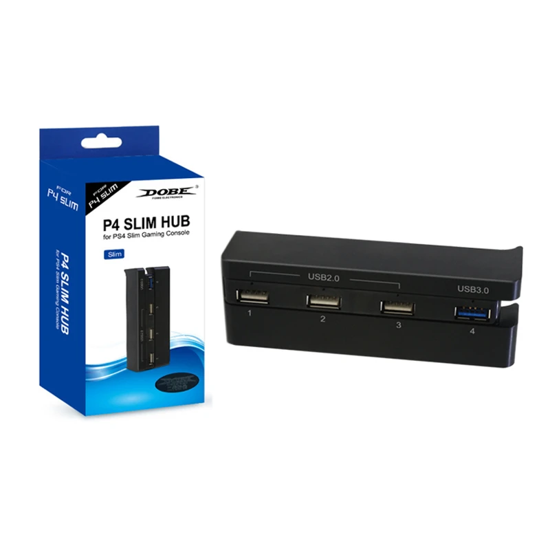 

USB Hub for PS4 Slim USB 3.0 Super Transfer Speed Charger Controller Splitter Expansion Adapter 4 USB Port Docking Station