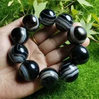Natural Silk Agate Eye Round Beads Bracelets Men's Fashion Joker Bracelet Jewelry