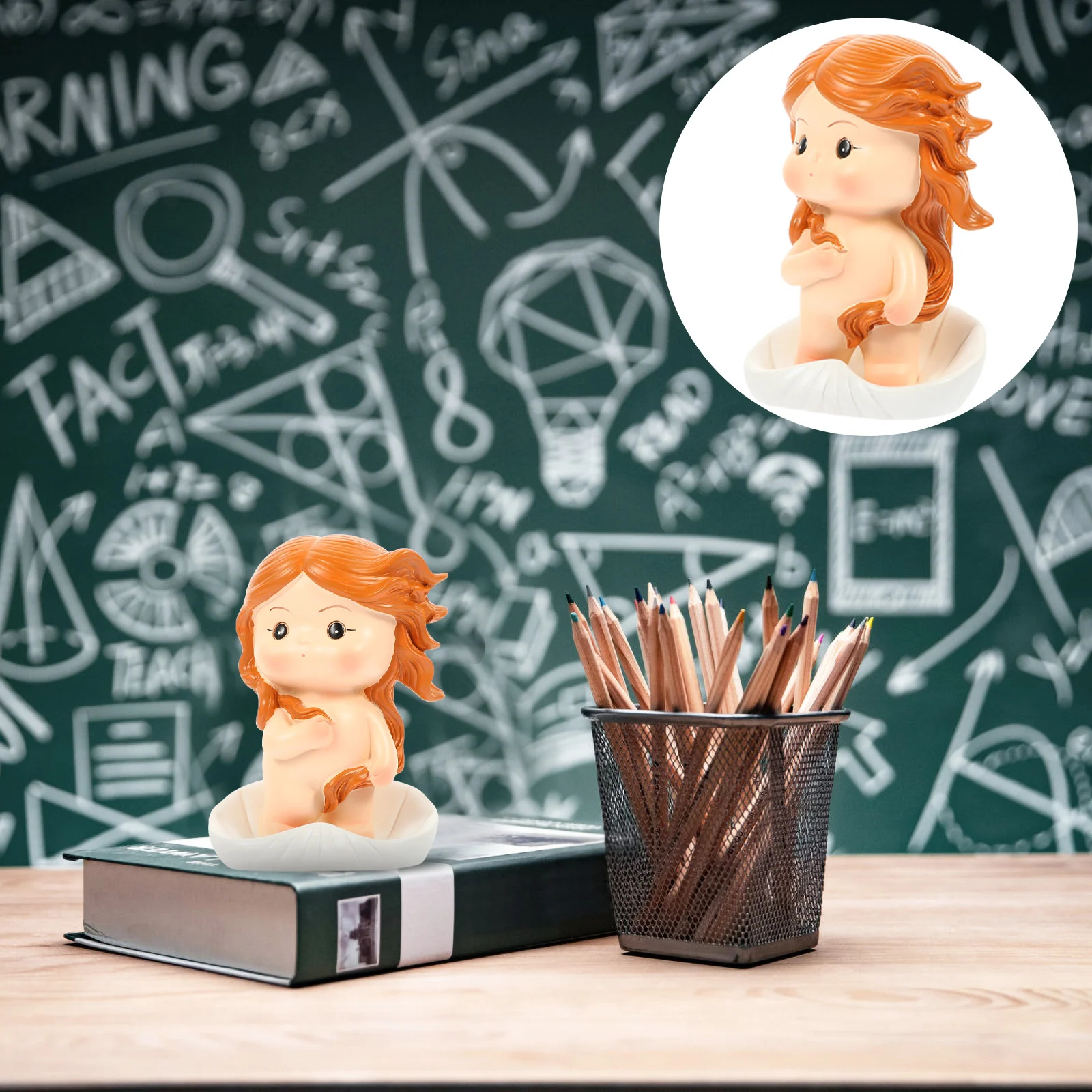 

Resin Statue Decoration Baby Ornament Desktop Figurine Cartoon Christmas Decor Tabletop Mini Birth Statues Present Birthday Tray