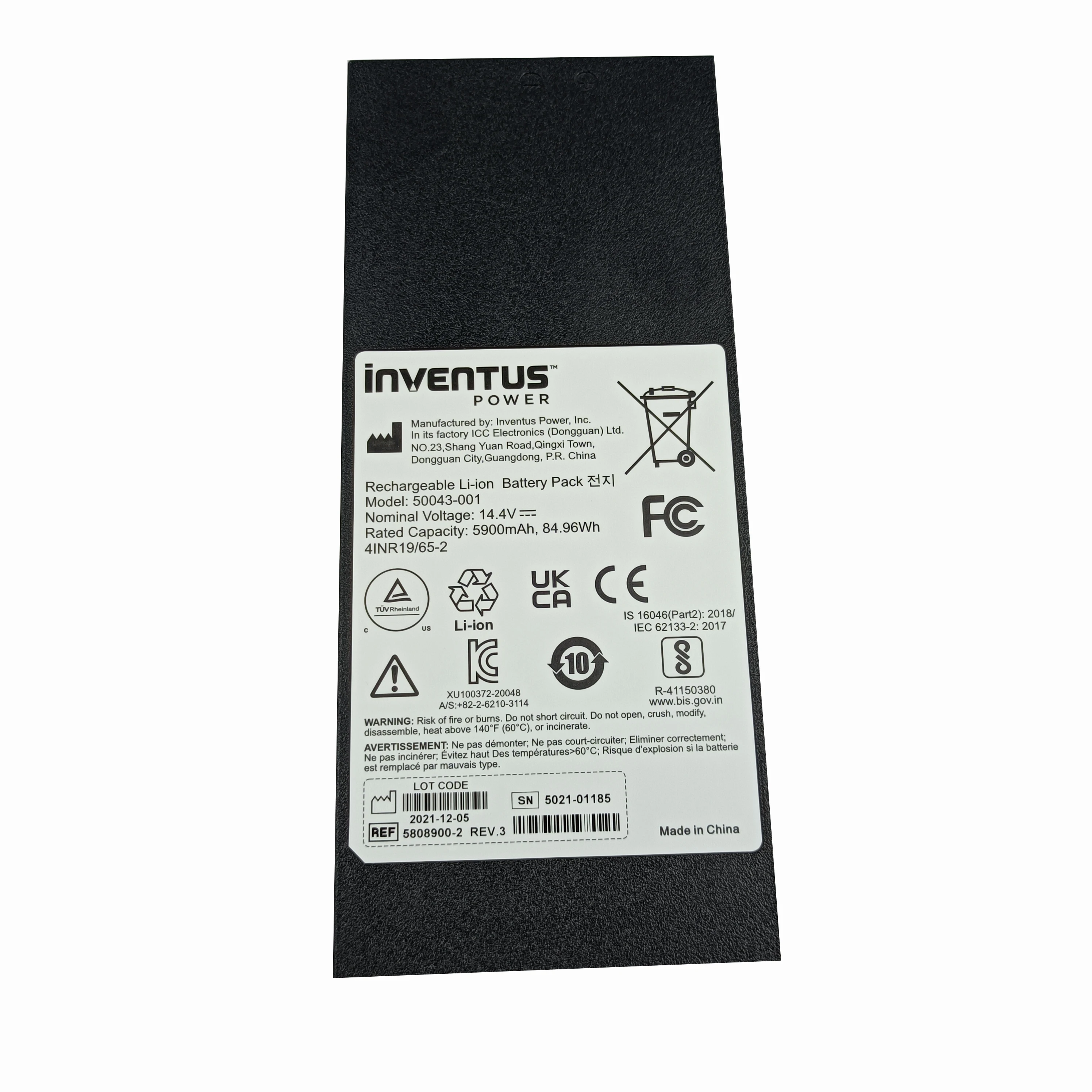 

Цветная ультразвуковая батарея GE INVENTUS 50043-001 14,4 В 5808900-2