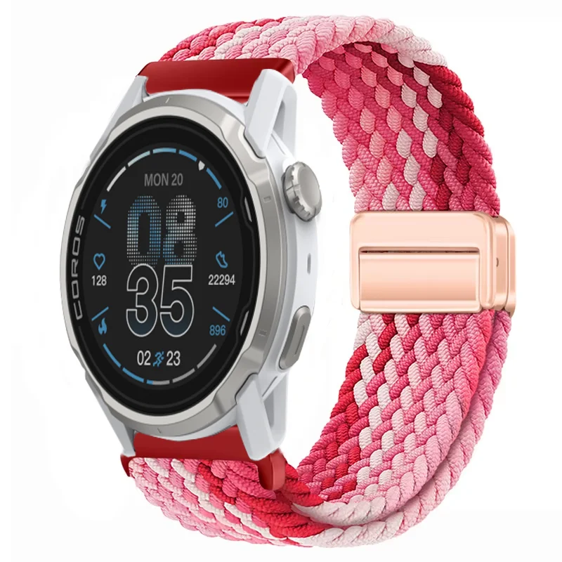 Фото Нейлоновый плетеный ремешок 20/22 мм для Nothing CMF Watch 3-2-1 Pro, COROS APEX 4 42 мм/PACE 4-Pro, магнитный ремешок Suunto Vertical 2/Race 2 №5