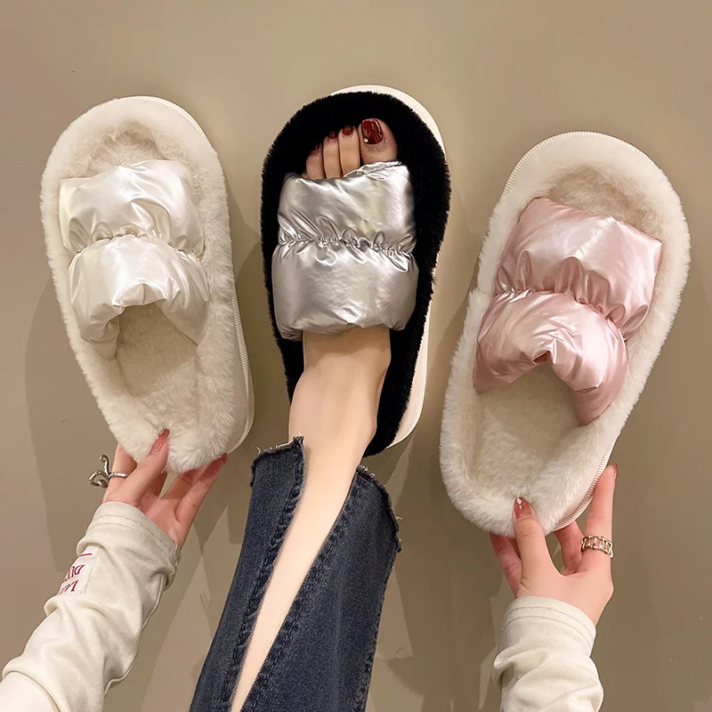 

Shoes Ladies' Slippers Slipers Women Fur Flip Flops Luxury Slides Platform Low 2022 Flat Plush Designer Soft PU Fashion Basic Fa