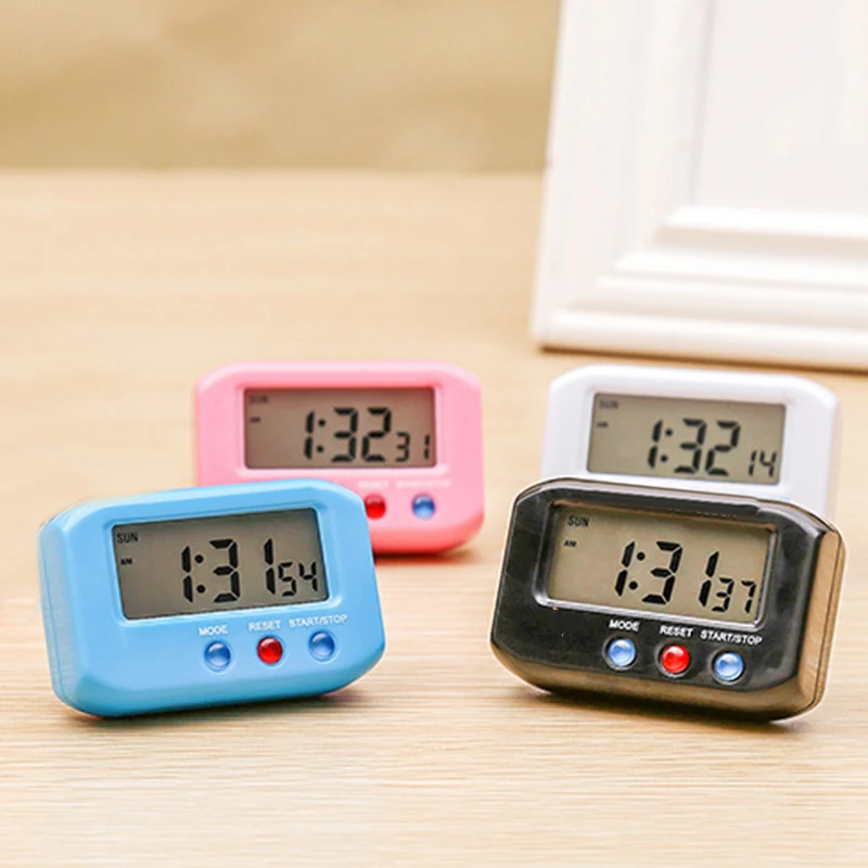 Домашний будильник цифровое время кухонный ночник небольшой стоп стол с