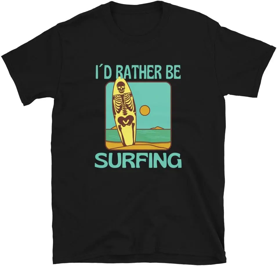 Я бы предпочитал быть серфингом винтажные морские футболки унисекс для мужчин и