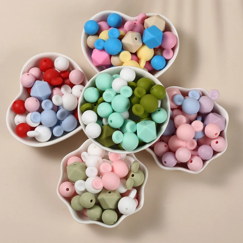 51 шт. набор силиконовых бусин для прорезывания зубов