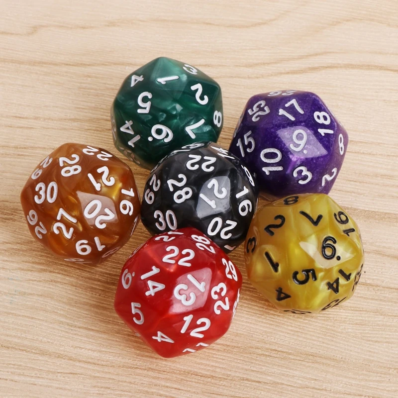 Yunyun 6 шт./компл. акриловые многогранные кости для настольной игры TRPG