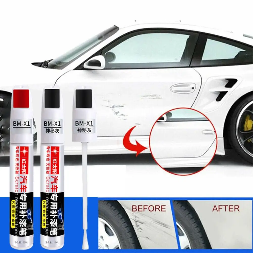 

Car Wheel Scratch Repair Pen Black Rim Up Paint Care Car Black Paint Remover Sliver White Paint Accessories Repair Sc F4Q7