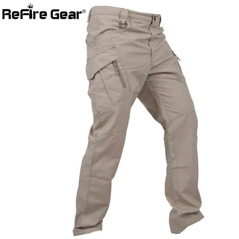 

ReFire Gear IX11 Urban Tactical Military Pants Men SWAT Multi Pockets Army Combat Cargo Pants Casual Work Stretch Cotton Trouser