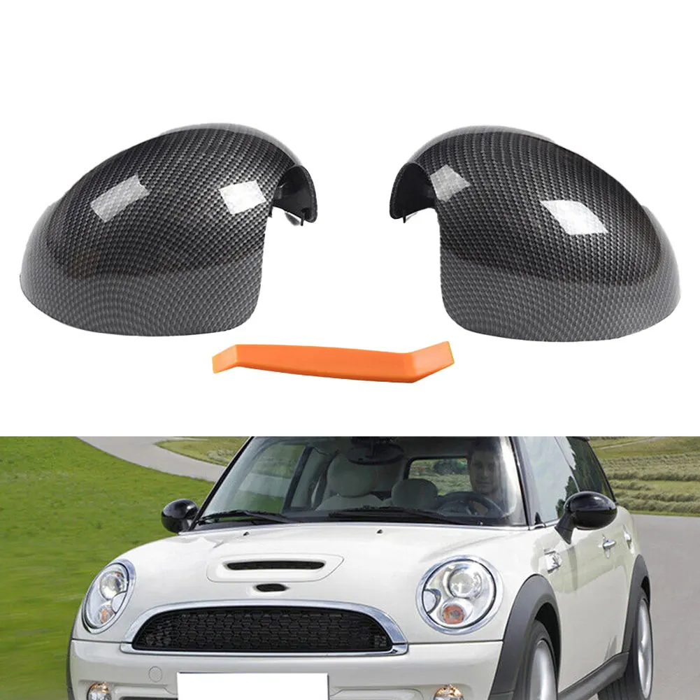 

Rearview Mirror Cap Side Mirror Cover 51162754913 51162754914 ABS Plastic Black Car Accessories Durable Replacement