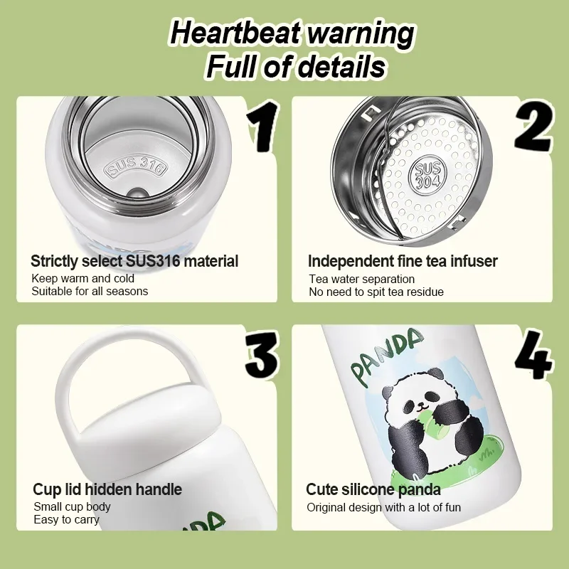 Сувенир из серии милая панда с подарочной чашкой мужской и женский переносной