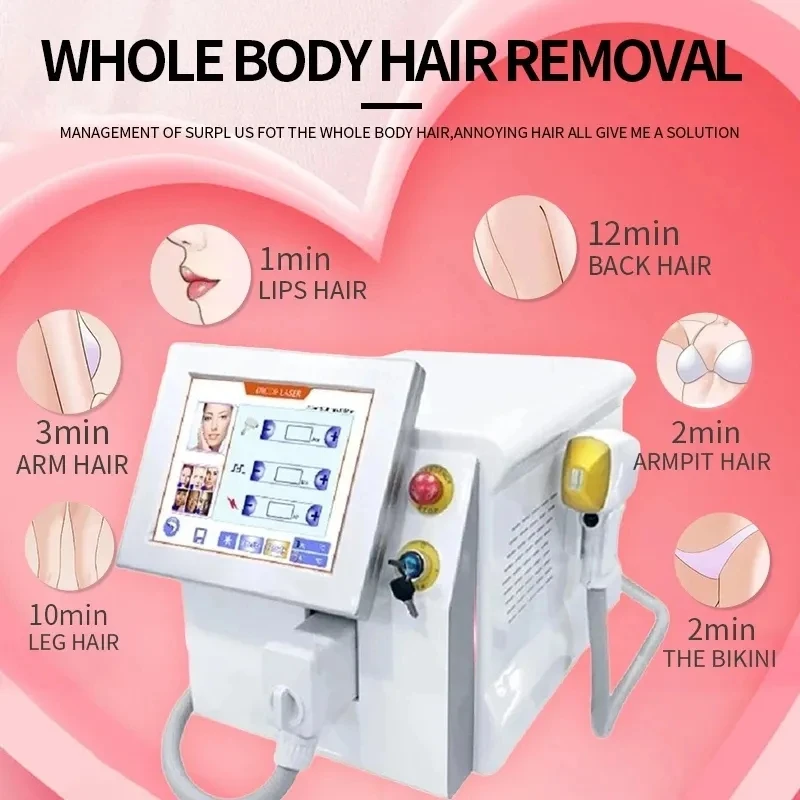 

Professional Diode Triple Wavelength Laser Hair Removal Machine Painless Permanent Hair Removal Skin Rejuvenation 2000w