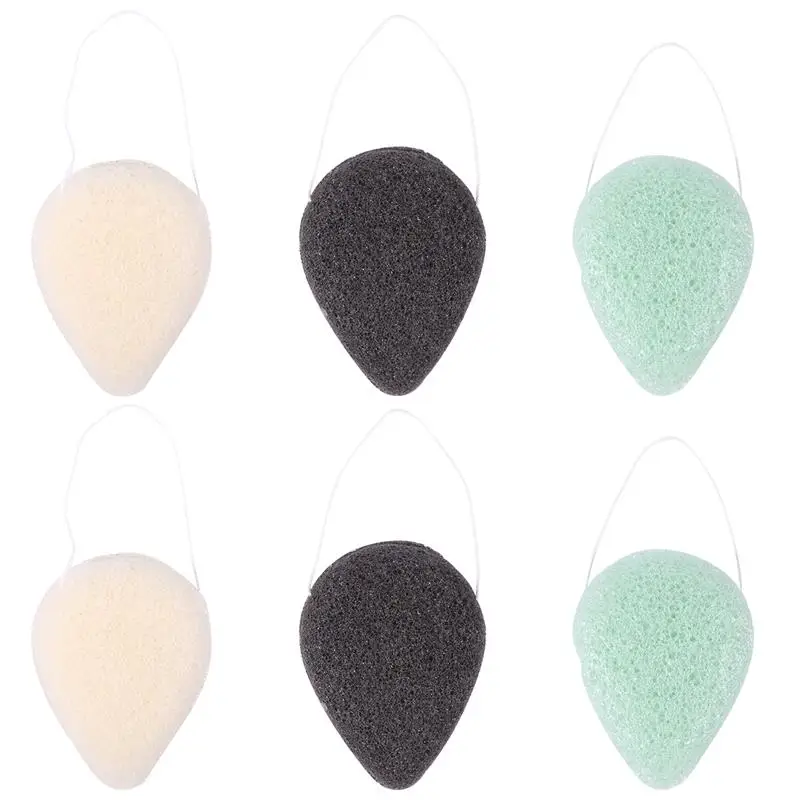 6 шт. волокнистый материал мягкая текстура спонж для мытья лица Konjac чистящая