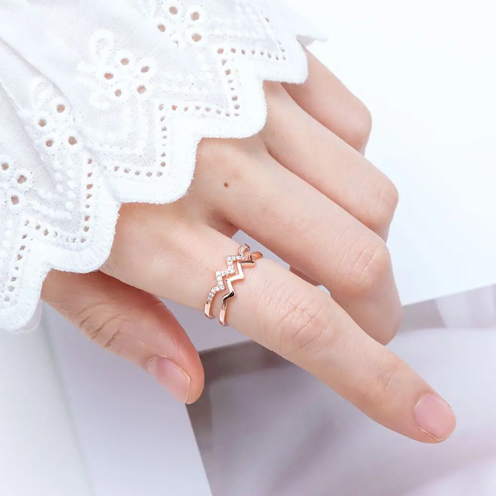 Открытое ювелирное изделие для моей дочери подарочное кольцо с высоким и низким