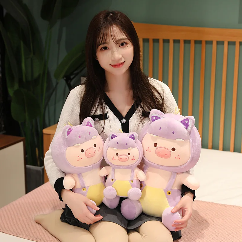 Новинка Kawaii свинка комбинезон подушка мультфильм плюшевая Куклы Мягкие животные