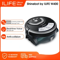 ilife new w400 floor washing robot shinebot navigation large water tank kitchen cleaning planned route household applicance