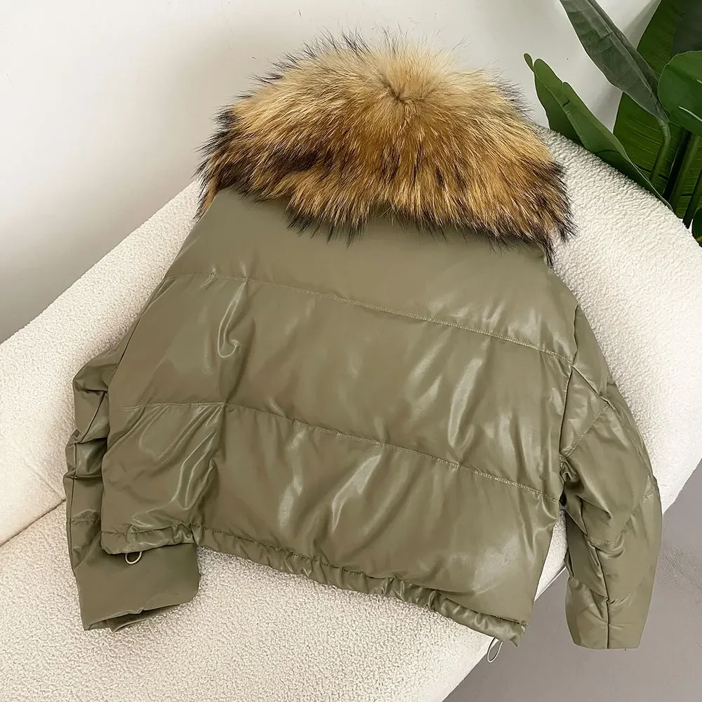 Зимняя эксклюзивная модель короткое меховое пальто в Корейском стиле Женская