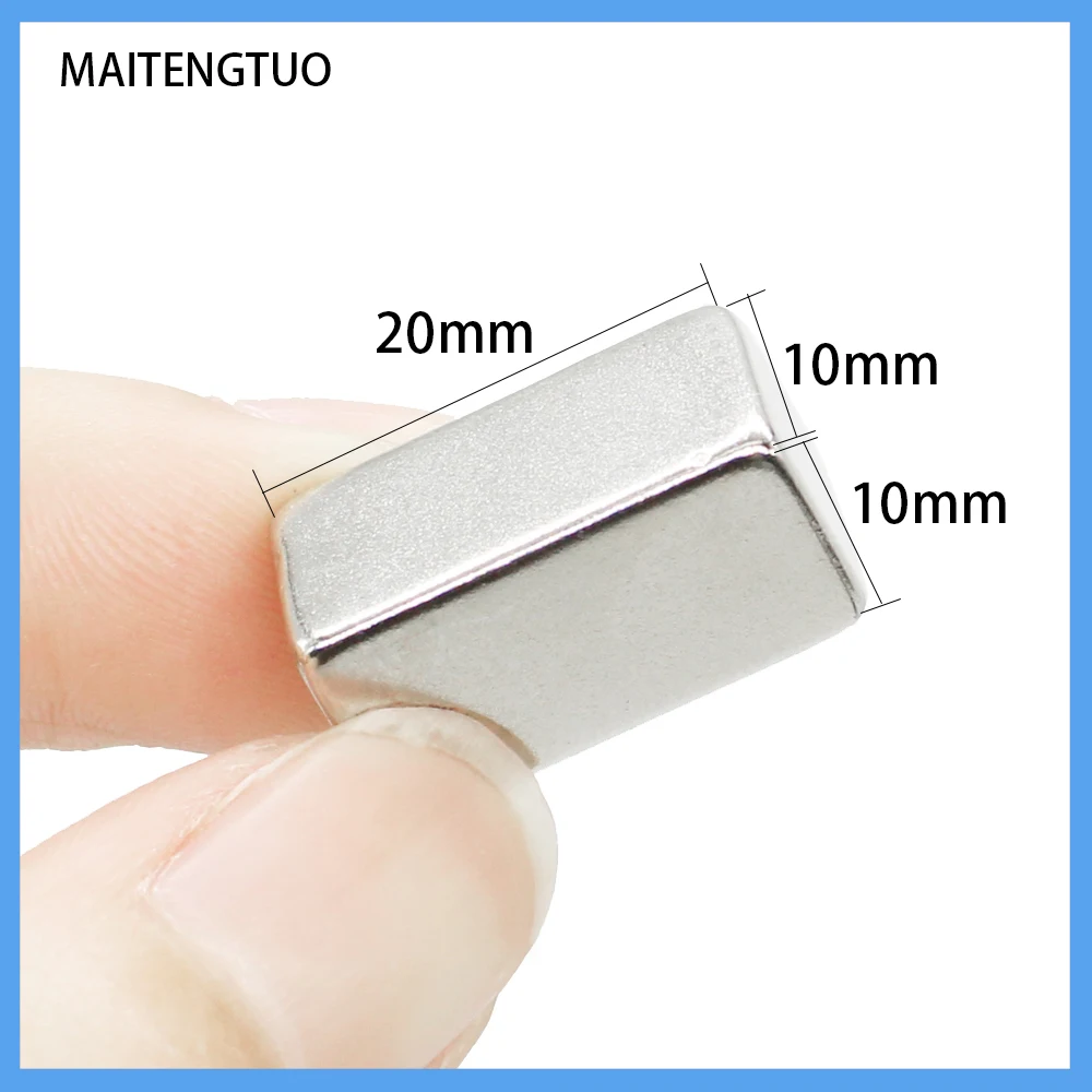 

50/100PCS 20x10x10mm 20mmx10mmx6mm 20x10x5mm 20x10x4mm Super Cuboid Block N35 Magnet Neodymium Magnetic NdFeB Strong Magnets