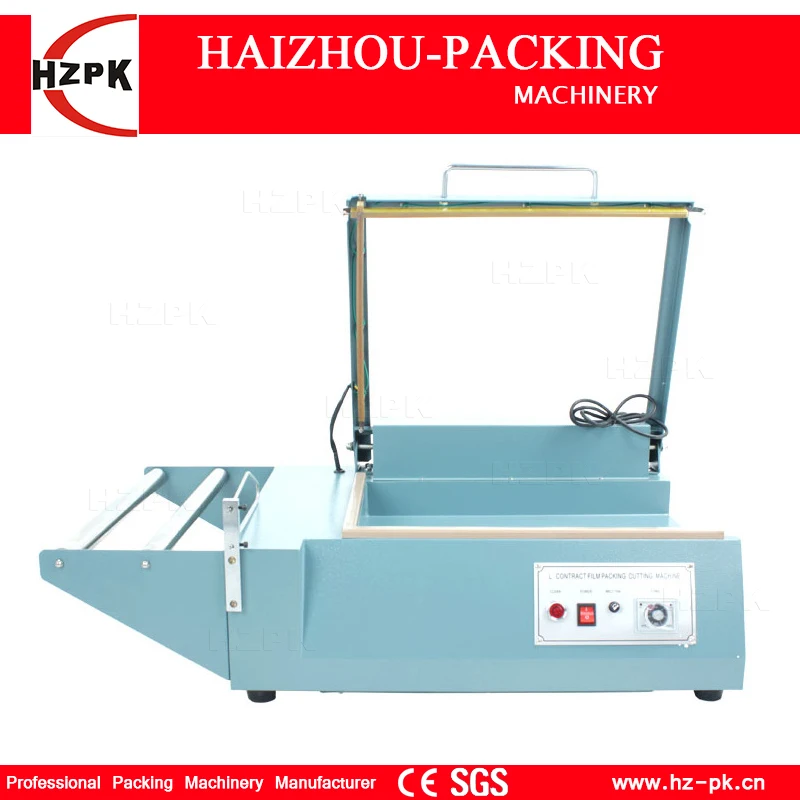 

HZPK L Type Sealing And Cutting Plastic Film Bag PP PVC POF Heating Wire Sealer Small Packing Machine 49*34cm Seal Length