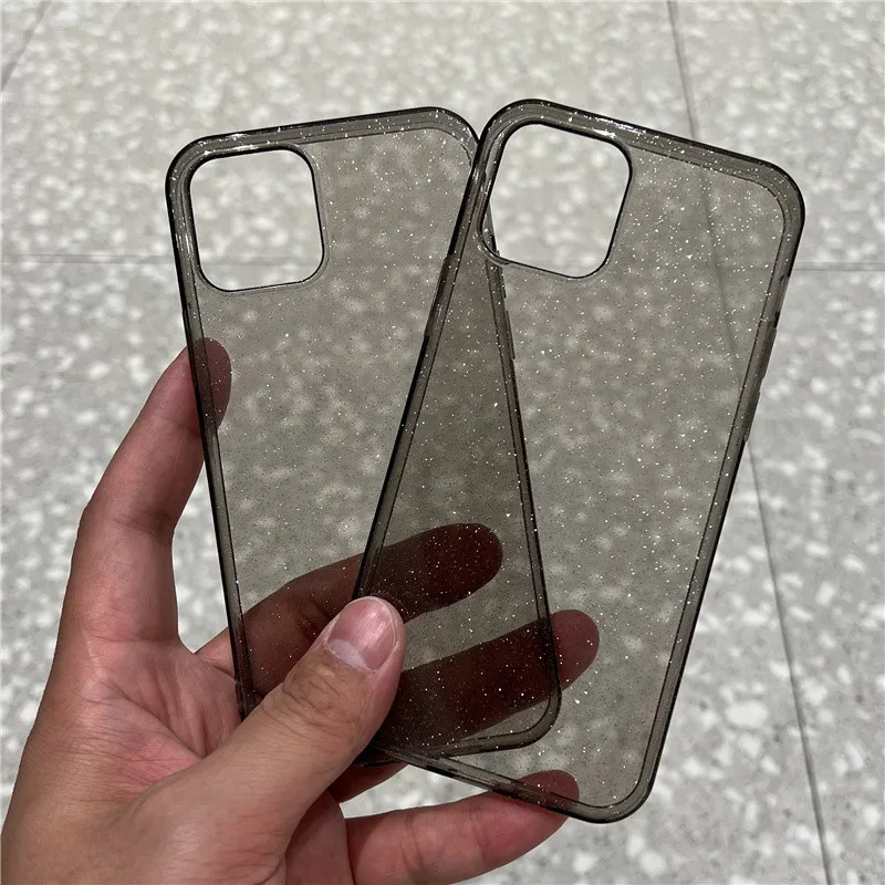 Роскошный блестящий черный Ударопрочный силиконовый чехол из ТПУ для телефона