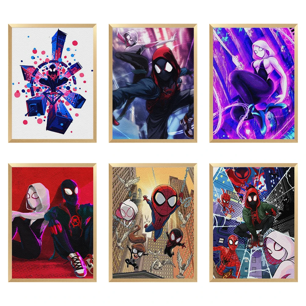 

22*30CM Disney Spider Man Synthetic Faux Leather A4 Sheet Lychee Cross Printed for Bag Material DIY Craft Supplies