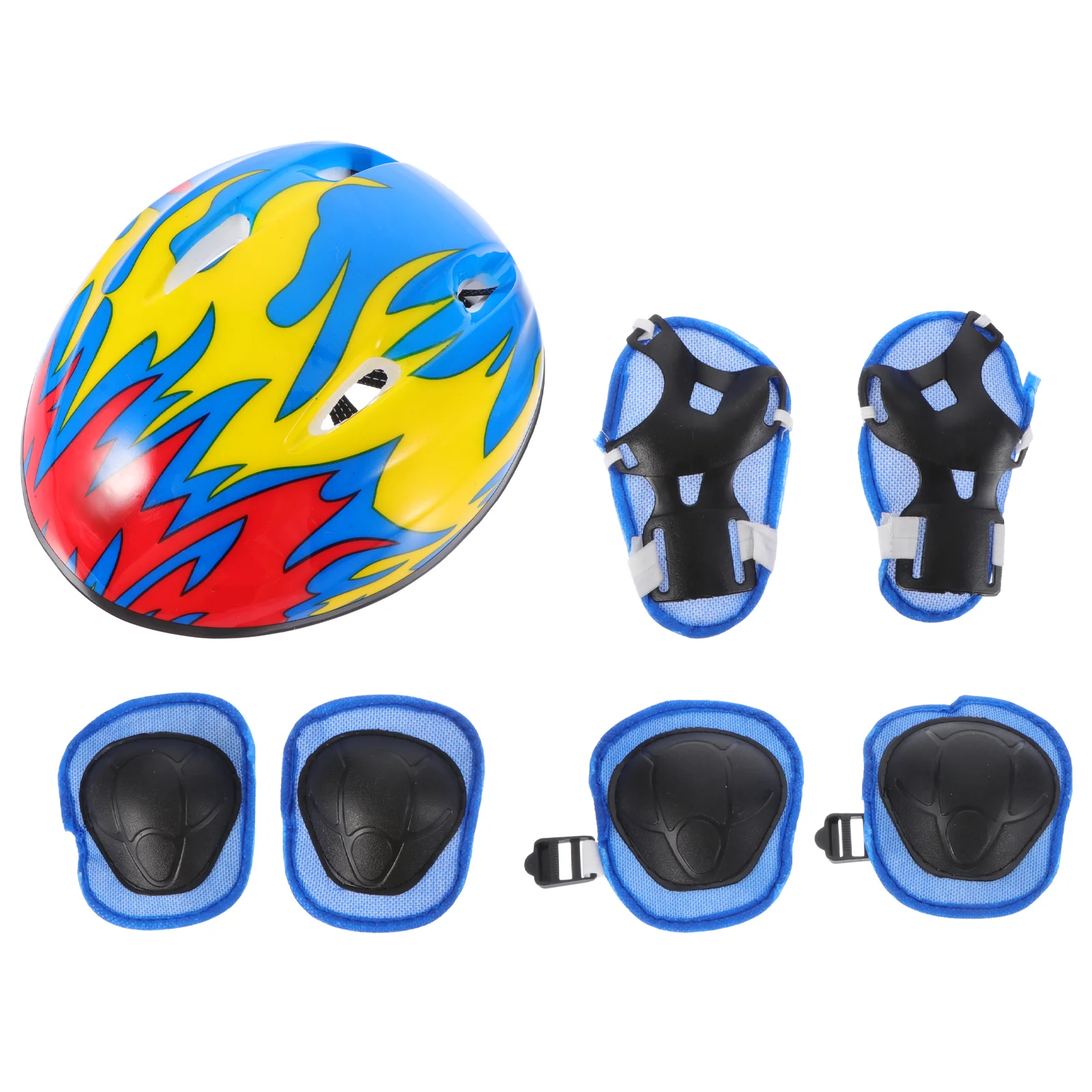 

1 Set Supple Kids Protective Gears Knee Pads Wrist Guards Children Helmet