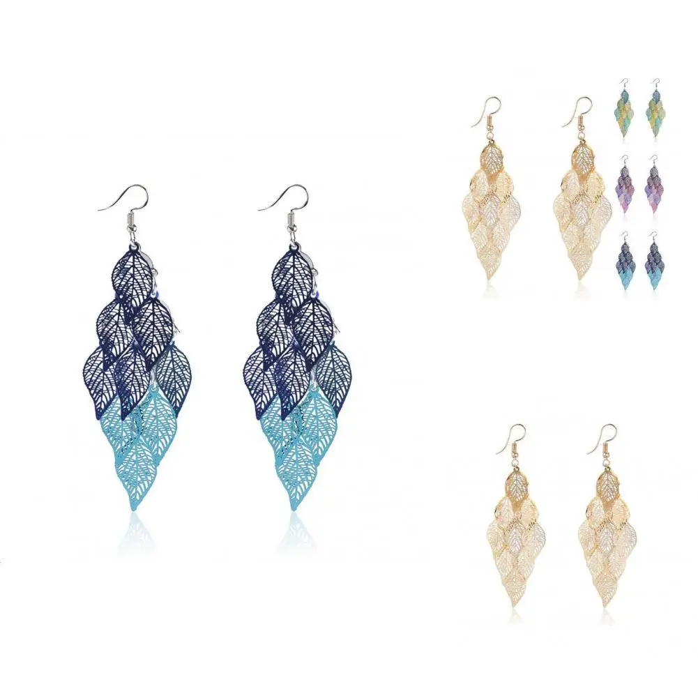 

Vintage Style Glitter Long Hanging Big Charms Tassel Earring for Women