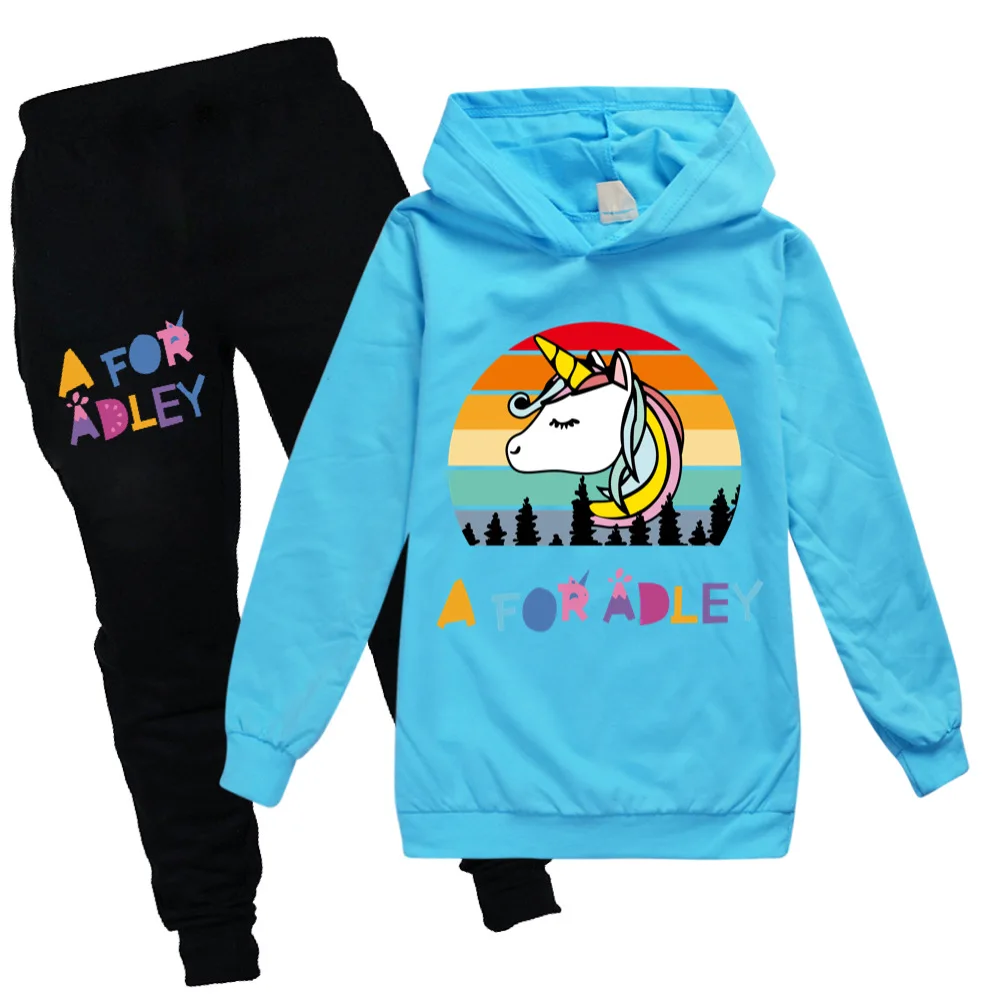 

Autumn Boy Clothes Set Kids A for Adley Birthday Girls Tracksuits Children Sport Suits Sweatshirt Hoodies Top+Pants Set