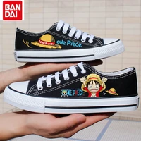 2022 bandai japanese anime couple low top canvas shoes mens tide painted print comfortable and breathable womens flat shoes