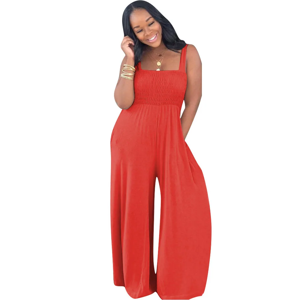 

Комбинезон женский с завышенной талией, пикантный свободный Ромпер, Клубная одежда без рукавов, вечерний празднивечерние комбинезон, черный