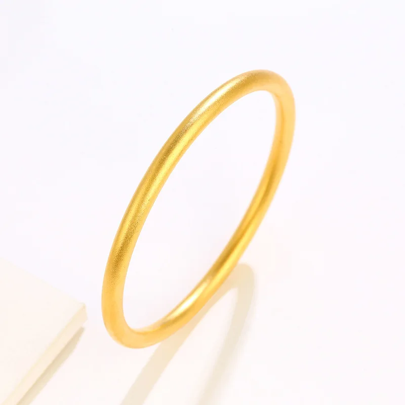 2024 классический позолоченный Круглый Женский браслет из золота 24 карата