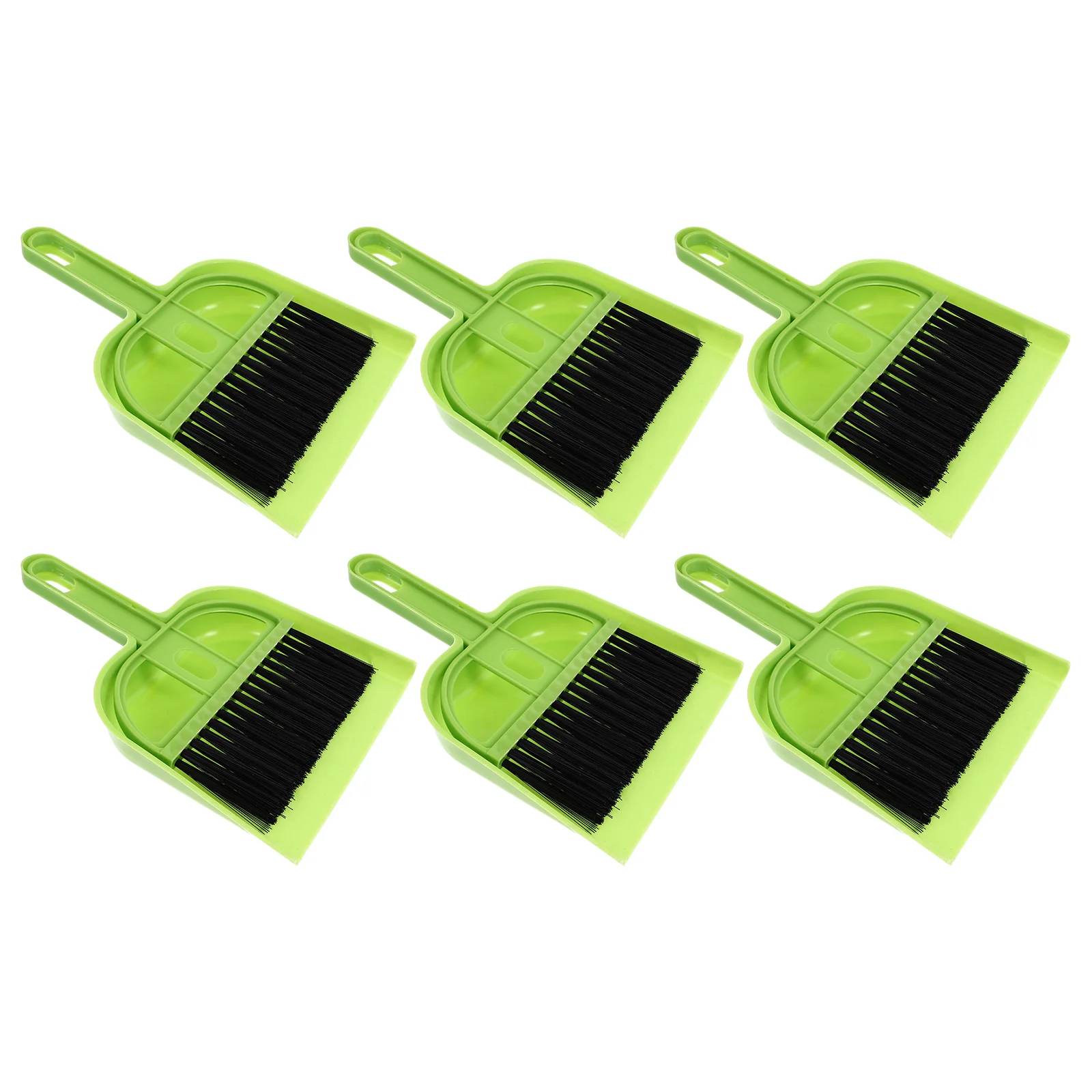 

6 Sets Small Desk Broom Household Tool Set Mini Dustpan Brush Car Cleaning Kits Broom Dustpan Set Table Brush