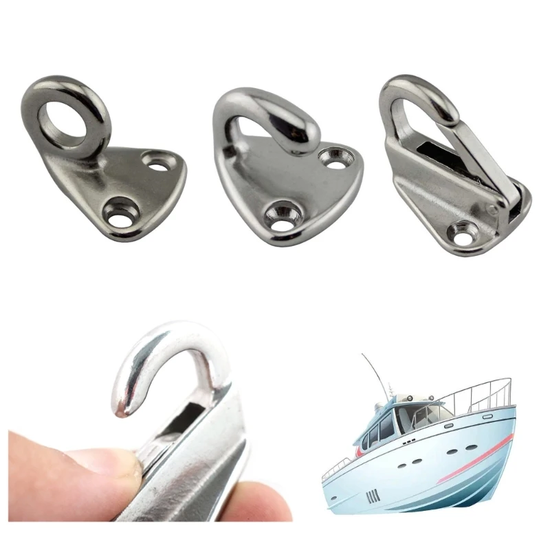 

Meatl Hook 5 Pcs Stainless Steel Hanger Heavy Hook Marine Hanger Coat Hat Hooks 3 Different Size
