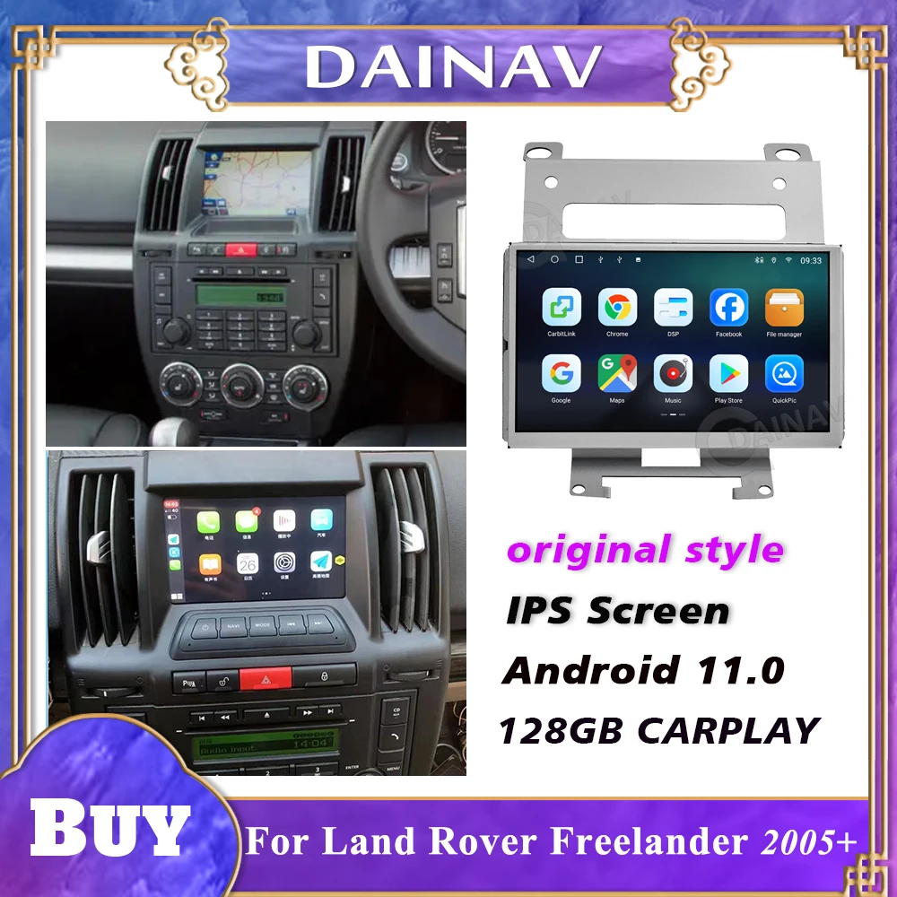 

128 ГБ Android 11 мультимедийный плеер для Land Rover Freelander 2005-2015 автомобильное стерео радио головное устройство GPS навигация Carplay dvd