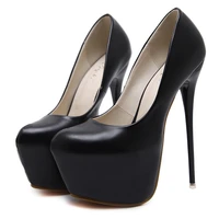 16cm high heels thin heels waterproof platform sexy light mouth red single shoes womens summer