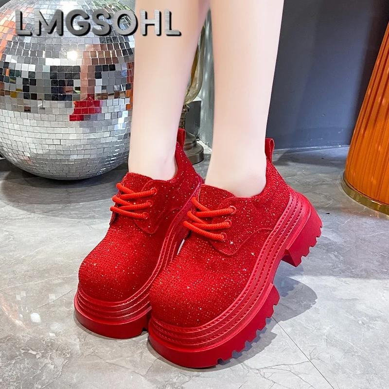 Женская обувь на плоской подошве с кристаллами новинка 2025 роскошные лоферы